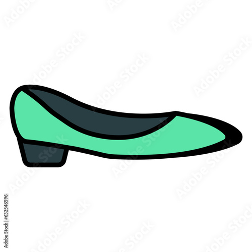 A beautiful design icon of flat shoe 