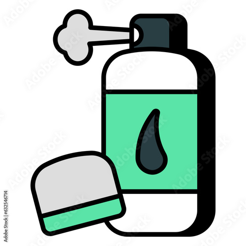 Trendy vector design of hair spray