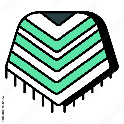 A beautiful design icon of poncho