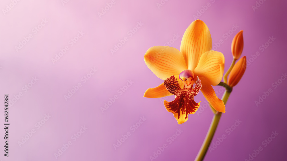 Orange Vanda tessellata orchid flower background, Flowers composition as background project graphic design