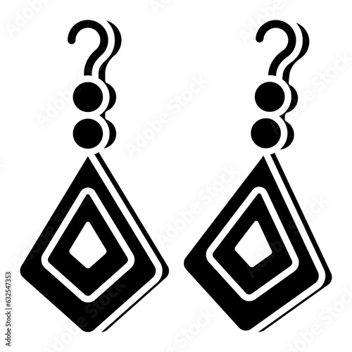 A perfect design icon of earrings