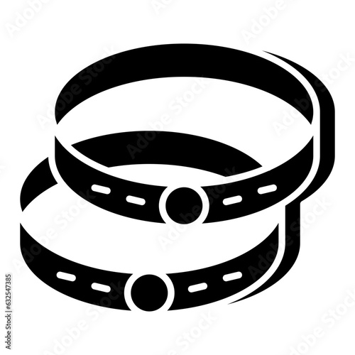Conceptualizing flat design icon of armlet 