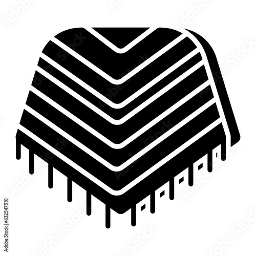 A beautiful design icon of poncho