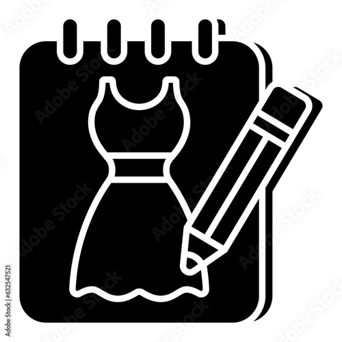 An icon design of dress sketch