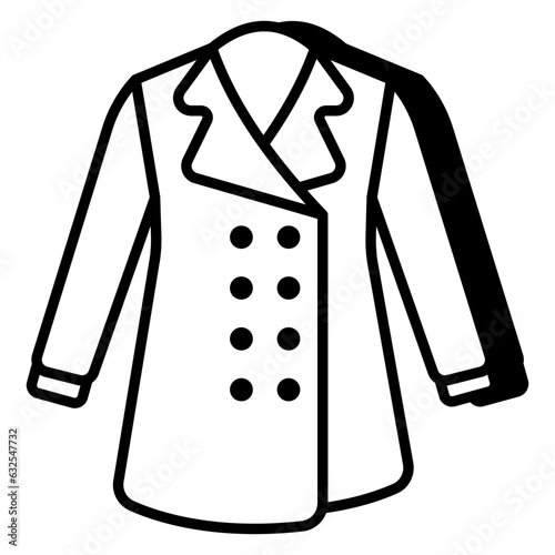 Trendy vector design of women coat