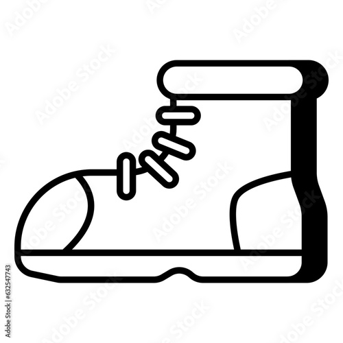 A beautiful design icon of ankle shoe 