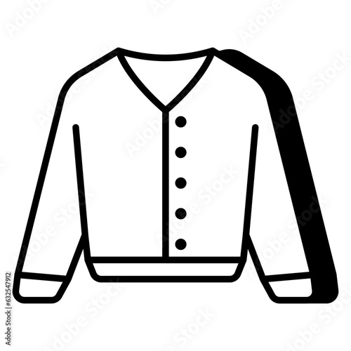 Icon of jersey in flat design 