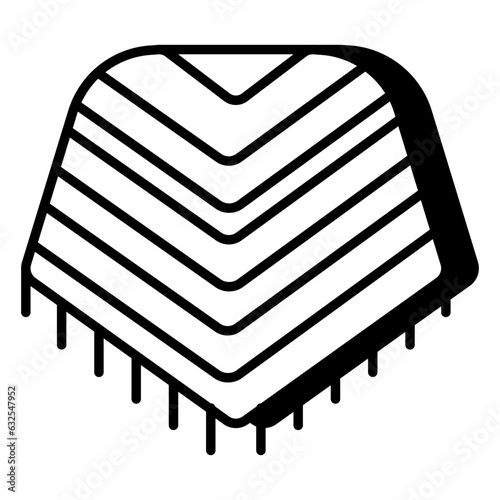 A beautiful design icon of poncho