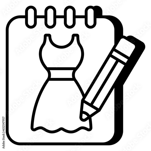 An icon design of dress sketch