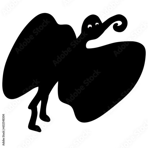 hand painted black butterfly