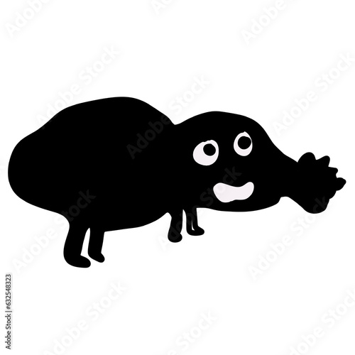 Black mole. Hand drawn.