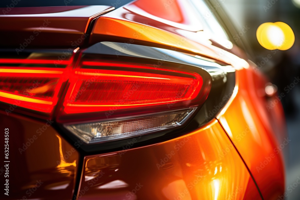 Taillights of a new modern car, closeup Taillights of a new modern car, closeup