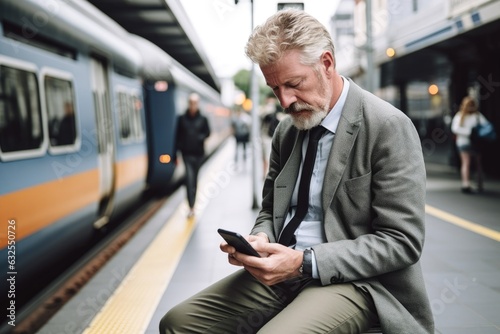 shot of a man using a smartphone while waiting for his ride © Natalia