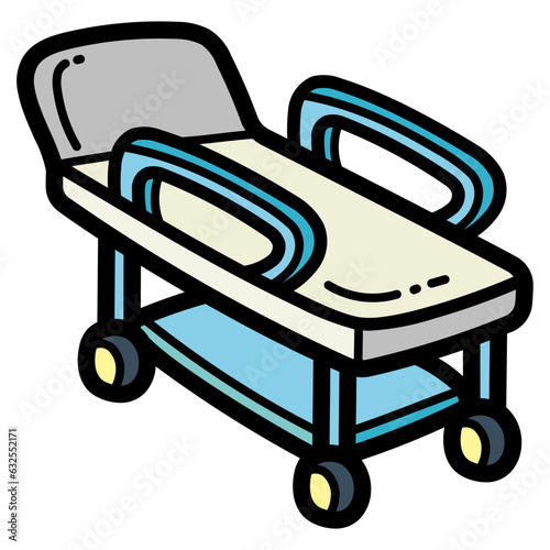 stretcher filled outline icon style