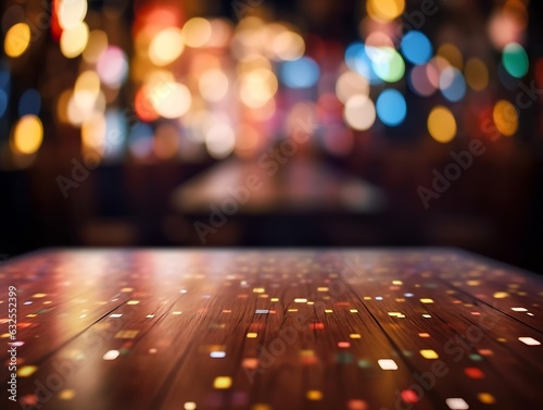 Generative AI : Abstract blurred defocused bar nightclub or cafe background