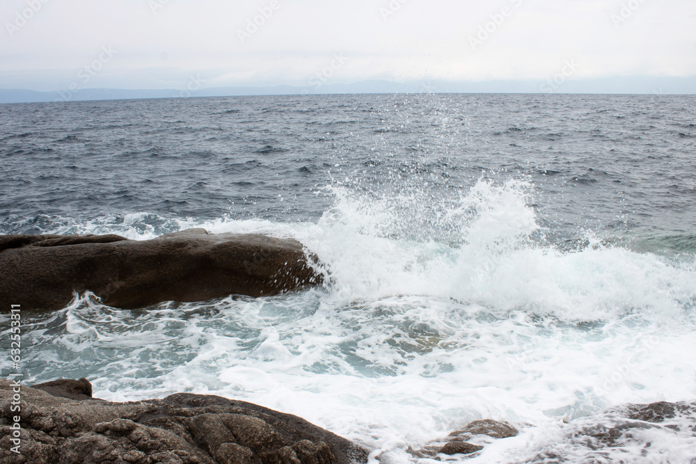 Nature landscape view of beautiful tropical beach and sea in sunny day. Beach sea space area Nature landscape view of beautiful tropical beach and sea in sunny day. Beach sea space area