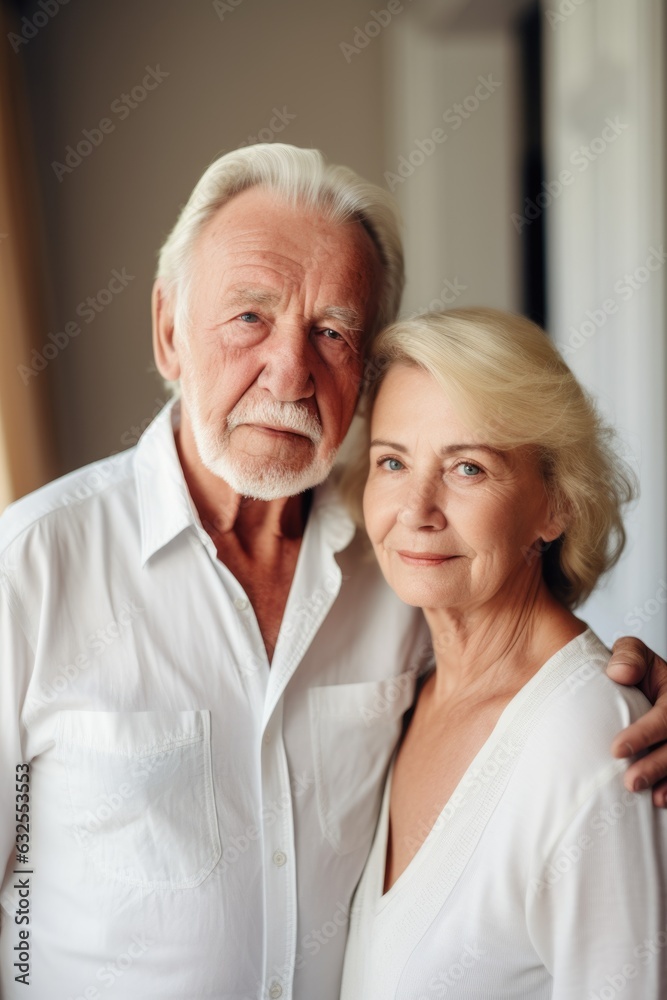 portrait of a mature couple standing together at home portrait of a mature couple standing together at home