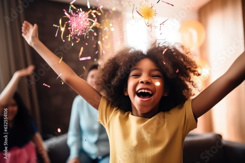 shot of an ecstatic young girl celebrating at her birthday party