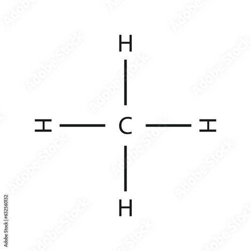 Methane molecule icon vector