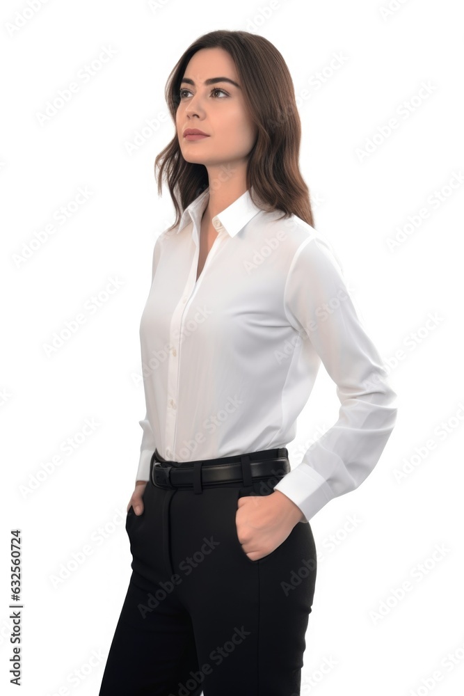 mockup business woman in studio isolated on white background from copyspace mockup business woman in studio isolated on white background from copyspace