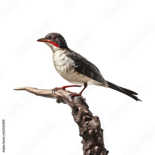 Eastern whip-poor-will bird isolated on white. Generative AI photo