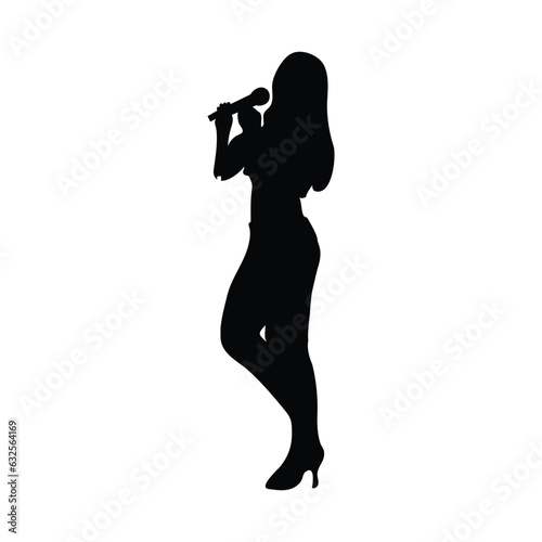 singing woman icon holding mix