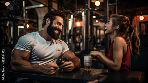 Couple Spending Quality Time at Bar