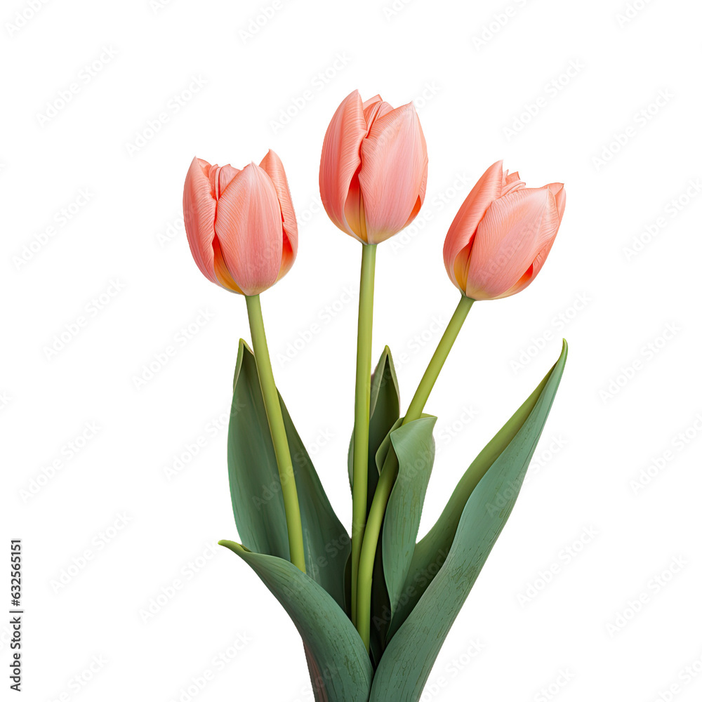 isolated tulips on transparent background isolated tulips on transparent background