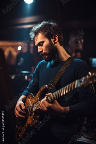 shot of a guitarist in a band