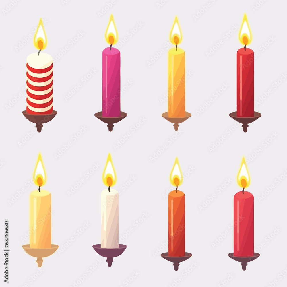 candles set vector flat minimalistic isolated illustration candles set vector flat minimalistic isolated illustration