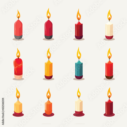 candles vector flat minimalistic isolated illustration