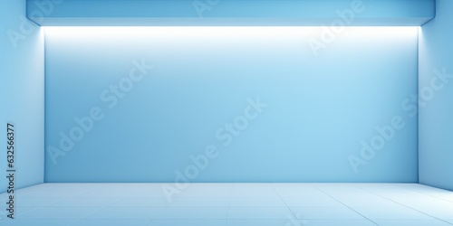 Wallpaper Mural Universal minimalistic blue background interior. Beautiful illustration picture. Generative AI Torontodigital.ca