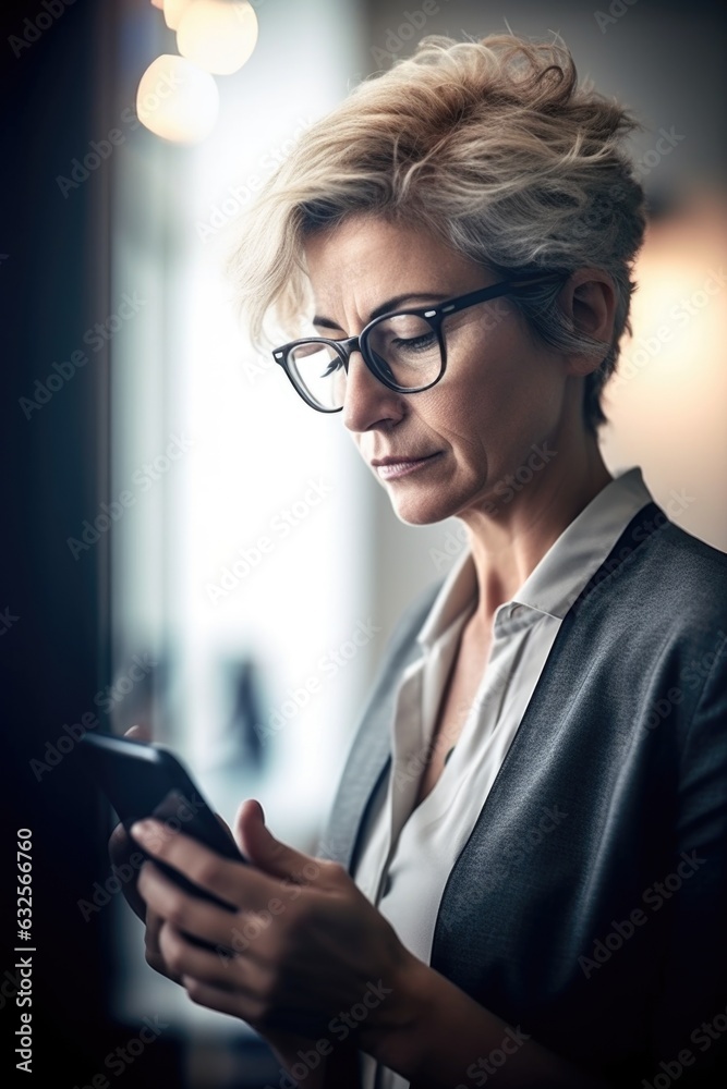 shot of an unrecognisable businesswoman using a smartphone in her office