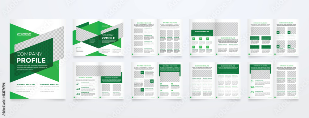 brochure template with modern concept and minimalist layout use for annual report company profile and corporate proposal - obrazy, fototapety, plakaty 