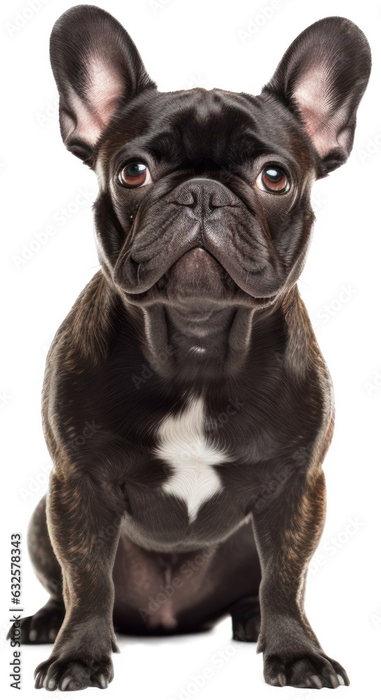 French bulldog with transparent background. Generative AI 5-2