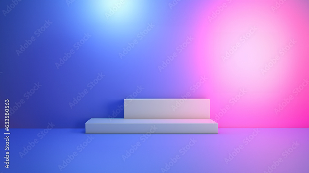 Wunderschöner Hintergrund in leuchtenden lila und blau mit Elementen und Platzhalter für Webdesign und Drucksachen, ai generativ Wunderschöner Hintergrund in leuchtenden lila und blau mit Elementen und Platzhalter für Webdesign und Drucksachen, ai generativ