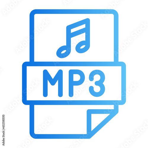 mp3 format gradient icon