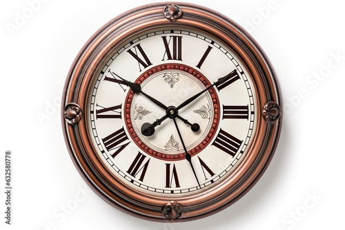 Timeless elegance. Closeup of isolated classic alarm clock on white background