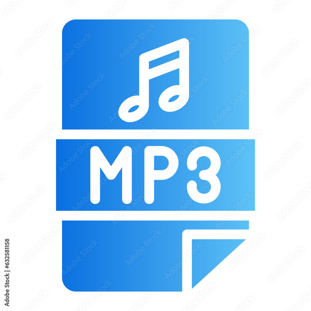 mp3 format gradient icon mp3 format gradient icon