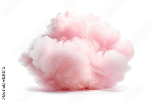 Cotton Candy On White Background. Generative AI