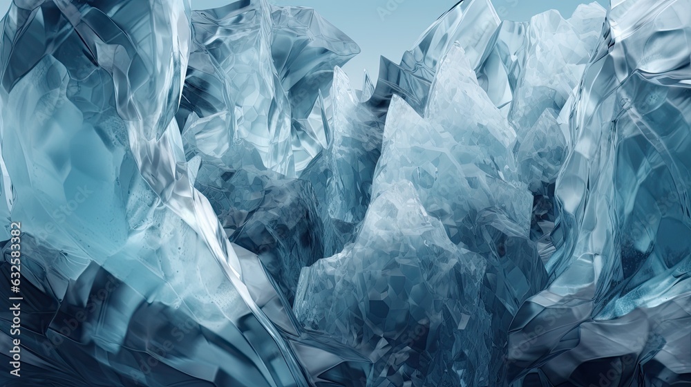 Obraz premium Ice Shapes Background with copy space