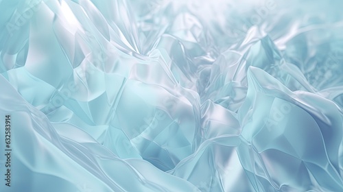 Abstract Ice Shapes Background with soft pastel blue hues