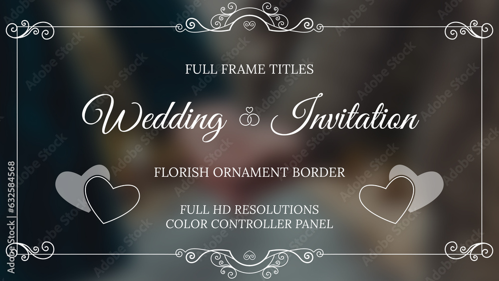 Wedding Invitation Overlays Stock Template Adobe Stock