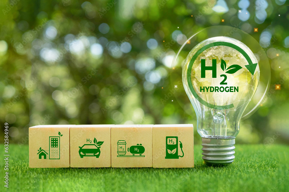 Clean Hydrogen Energy Concept. Renewable Fuel Green Energy. Sustainable ...