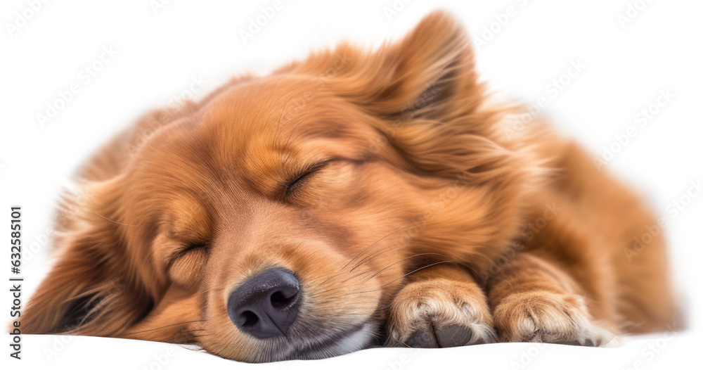  Sleeping dog with transparent background. Generative AI 5