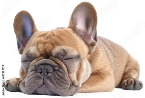 Sleeping french bulldog with transparent background © MaVeRa