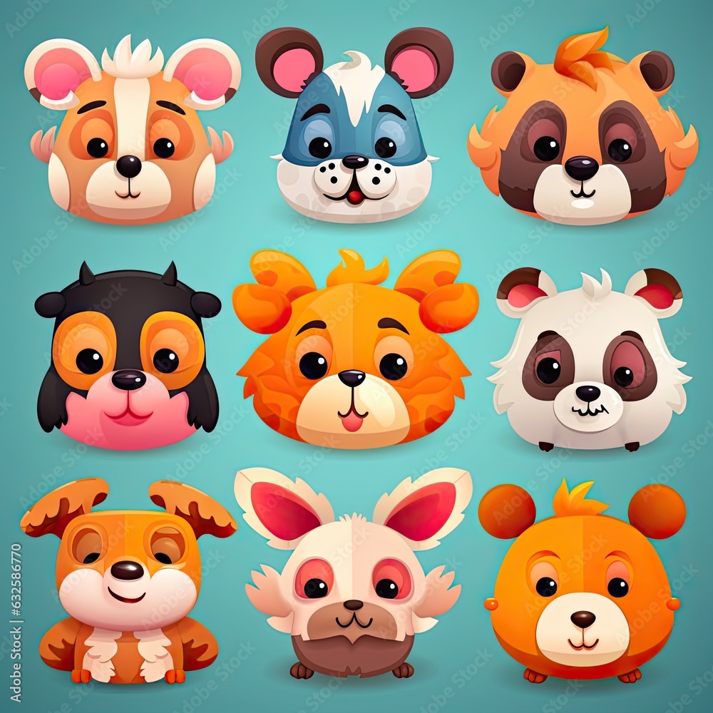 Naklejka premium set of animals