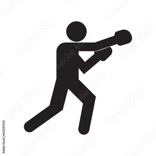 Boxer icon. Olympic athlete icon.
