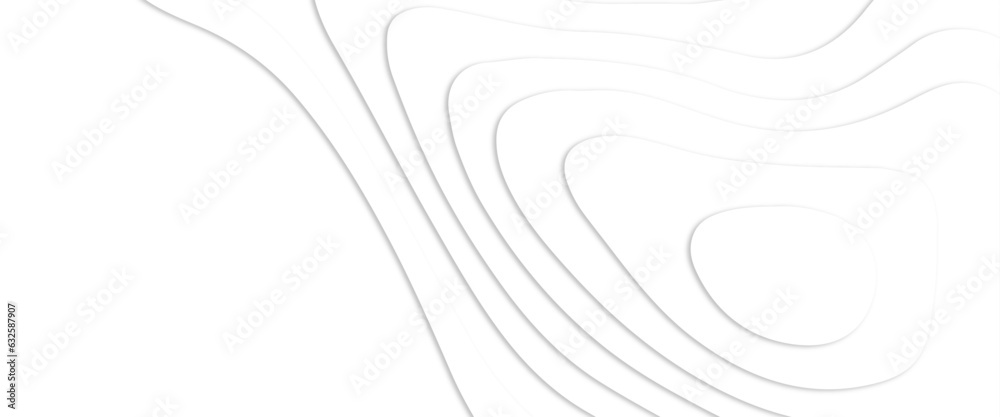 White paper cut background. Abstract realistic papercut decoration textured with wavy layers, paper cut topography vector art background banner texture website template. White paper cut background. Abstract realistic papercut decoration textured with wavy layers, paper cut topography vector art background banner texture website template.