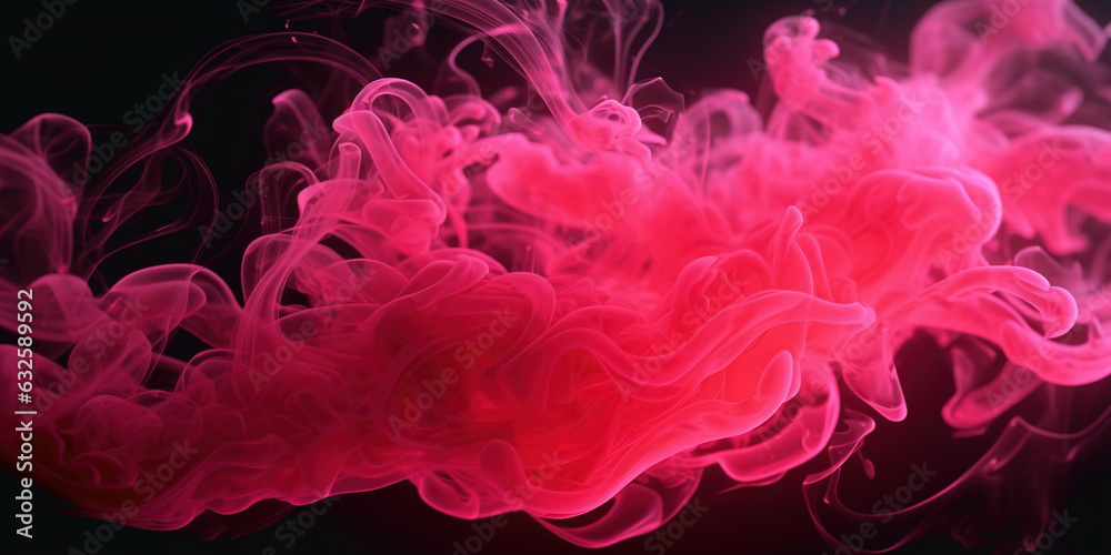 Obraz premium Pink Color Neon Liquid Smoke Very Detailed Abstract Background AI Generative